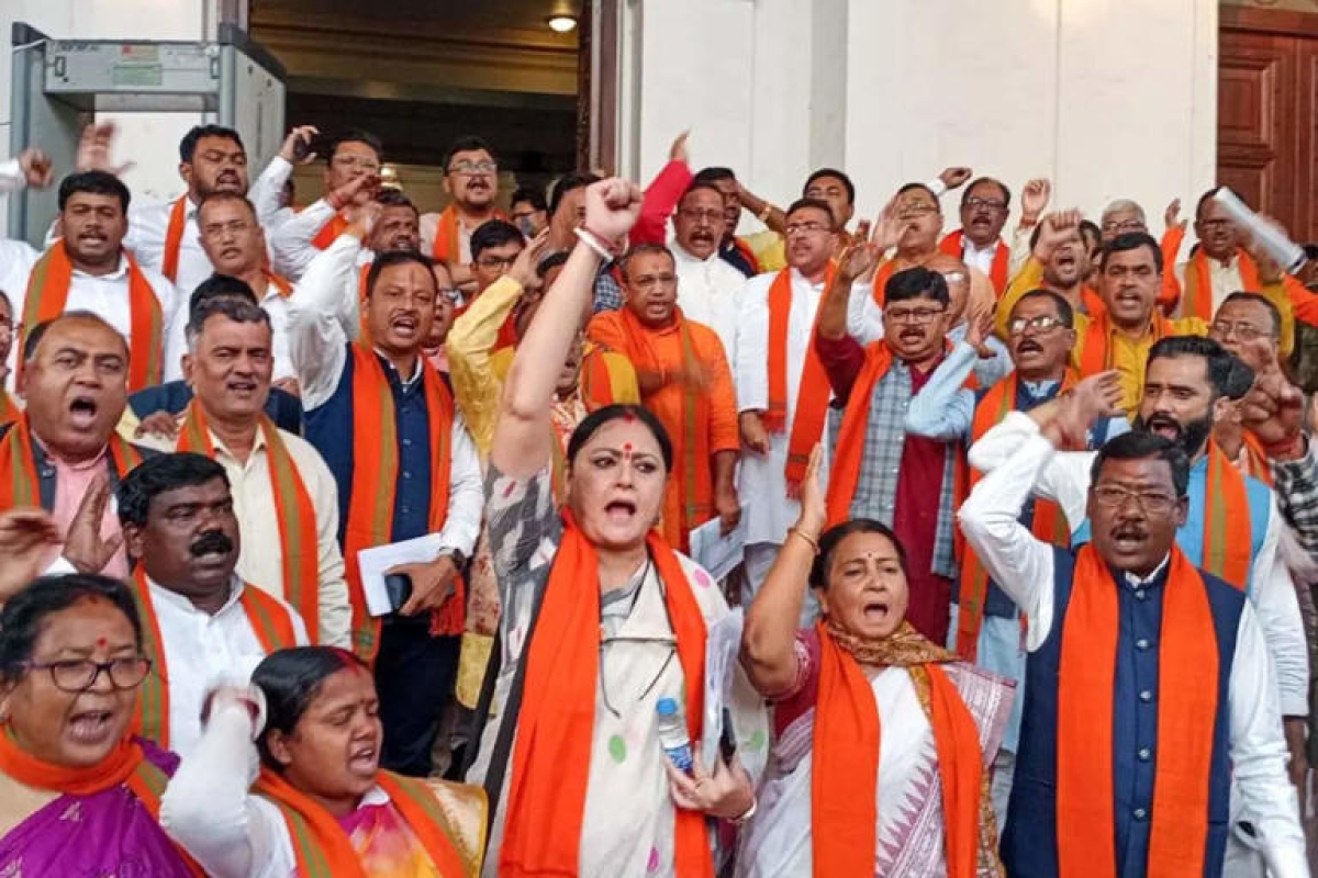 BJP unveils Ram temple project in Bengal following TMC MLA's proposal for a Babri Masjid-style mosque.